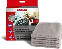 SONAX MicrofaserTuch soft touch, 3 Stück