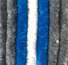 Arisol Chenille Flauschvorhang, 70x205cm, grau/blau/weiß, ideal für Reisemobile