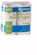 Kampa Rapid selbstauflösendes Toilettenpapier, 4 Rollen