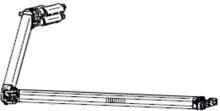 Gelenkarm rechts für Markisenlänge 3-5m - Thule Ersatzteil Nr. 1500603329 - für TO 6300