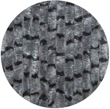 Arisol Chinelle Flauschvorhang, 120x185cm,  grau / schwarz