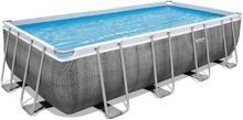 Bestway Power Steel Frame Pool-Set, rechteckig, 549x274x122cm, inkl. Filterpumpe 5678l/h