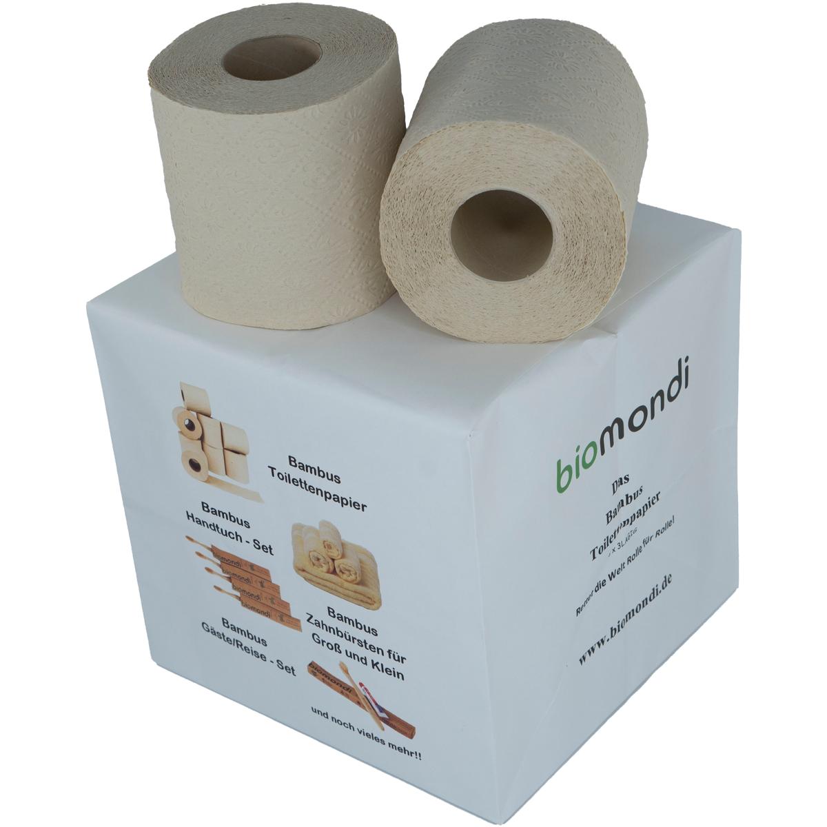 Hygiene WC Bambus Klo Umweltfreundliches Papier Camping Biomondi 
